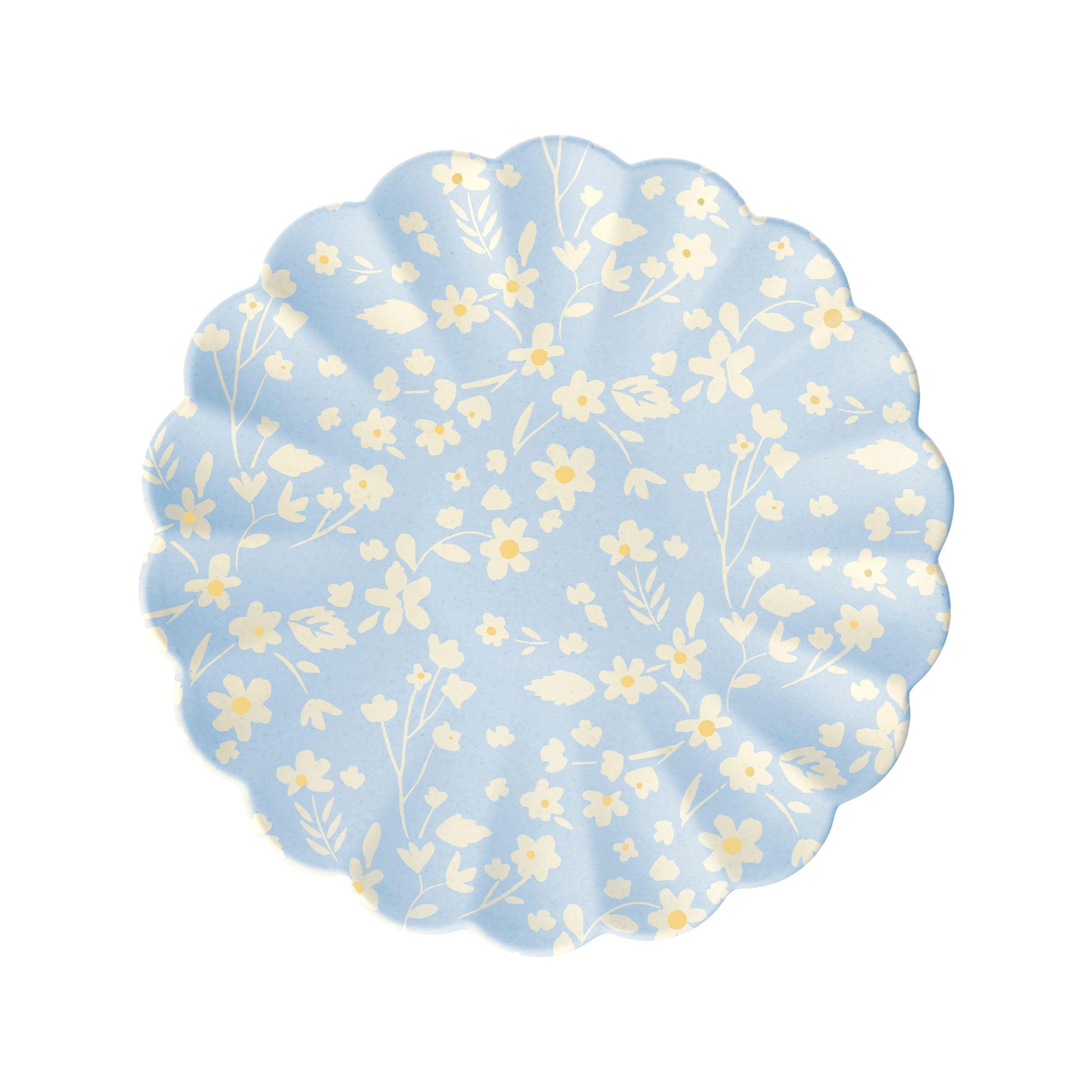 Floral Reusable Bamboo Small Plates, Set of 6