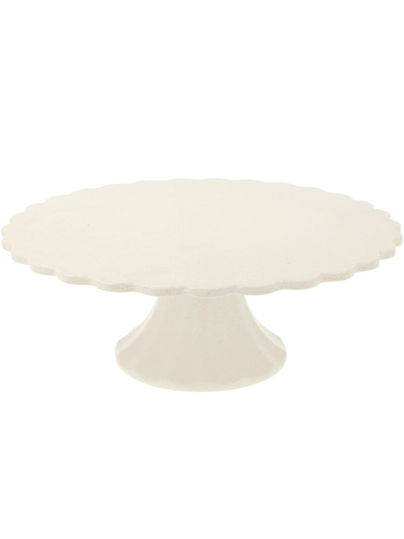 Small Reusable Bamboo Cake Stand, Cream